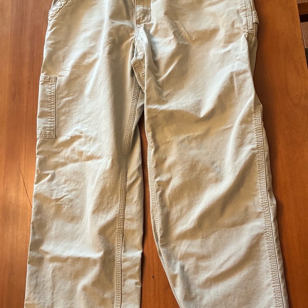 Men's Carhartt Khaki Lightweight Work Pants - Light Beige